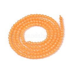 Abalorios de vidrio jade de imitación hebras&nbsp;GLAA-T028-2mm-11C