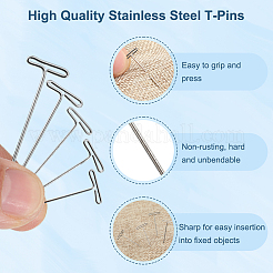 450 шт. 5 вида никелированных стальных штифтов Т для блокового вязания FIND-SP0002-88