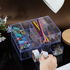 2 шт. 4-секционный прозрачный акриловый ящик для хранения минифигурок&nbsp;ODIS-WH0079-057