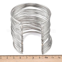 Открытые браслеты из нержавеющей стали 304 для женщин BJEW-K288-02A-P