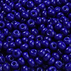 Perles de rocaille en verre imitation jade&nbsp;SEED-Z001-A-B14