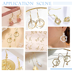 180 шт. 6 латунных крючка для сережек&nbsp;KK-PH0005-13