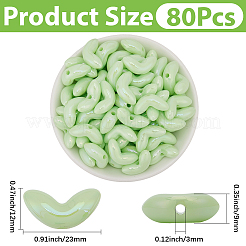 80 шт. прозрачных акриловых бусин с УФ-покрытием&nbsp;SACR-PA0001-17