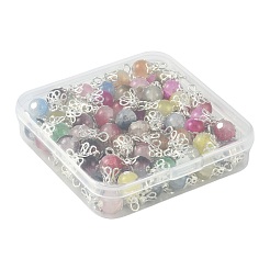 100 шт. 10-цветные подвески из искусственного нефрита с эффектом кракле&nbsp;PALLOY-FS00056