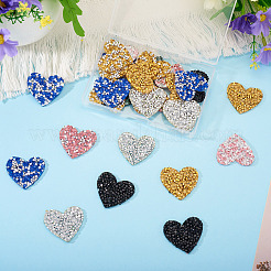 Parches termoadhesivos de poliéster con rhinestone para planchar&nbsp;FIND-TA0002-53B