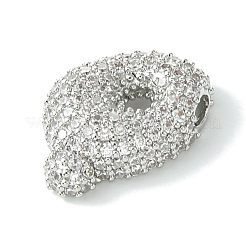 Placage de rack pendentifs en zircone cubique clair en laiton&nbsp;KK-S378-01P-Q