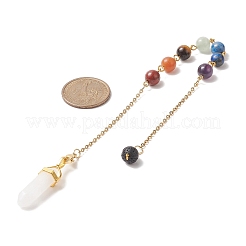 Pendules de radiesthésie balles et pierres précieuses rondes&nbsp;PALLOY-JF02034-01