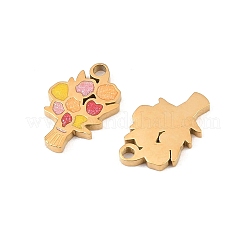 Подвески из нержавеющей стали 304 с эмалью&nbsp;STAS-Z188-09G-01