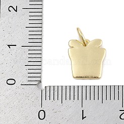 Рождественские латунные эмалевые подвески KK-Q028-71G-03