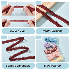 10 шт. 10-цветные нейлоновые эластичные кружевные ленты с цветочным краем DIY-BC0013-31