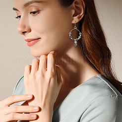 2 нити матовых круглых бусин из натурального зеленого рутилового кварца&nbsp;G-OC0004-61A