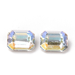 Cabochon in strass di vetro in stile ab chiaro&nbsp;RGLA-J018-A-001LA