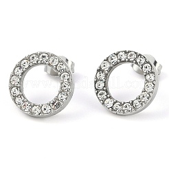 Серьги-гвоздики из нержавеющей стали 304 с вакуумным покрытием PVD&nbsp;EJEW-C099-09-04