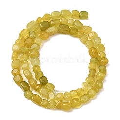 Hebras de cuentas de pepitas de jade de oliva de Corea natural&nbsp;G-T150-A02-03