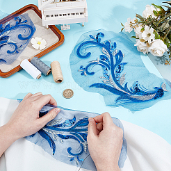 Polyester computergesteuertes Sticktuch Aufbügeln/Aufnähen&nbsp;DIY-WH0683-75A