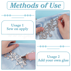 Украшение для воротника из стеклянных стразов DIY-WH0061-010S