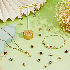 48 шт. 8 стиля синтетические янтарные звенья соединительные подвески&nbsp;PALLOY-FH00133