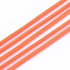 韓国産ワックスポリエステルコード  ジュエリー作りのための  ダークオレンジ  2mm  約10m /ロール&nbsp;YC-Q006-2.0mm-04
