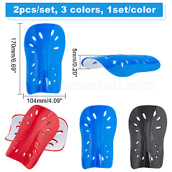 3 комплект двухцветных пластиковых щитков для голени&nbsp;AJEW-AR0001-48