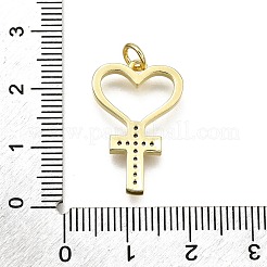 Pendentifs avec zircon cubiques à micro-pavés en laiton&nbsp;LS-KK-Z100-35G-04
