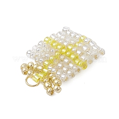 4 шт. Рождественские подарочные подвески из двухцветного стеклянного бисера PALLOY-MZ00899