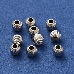 925 perline distanziatrici rotonde ondulate in argento sterling&nbsp;LS-STER-K178-02D-S