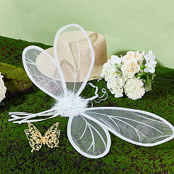 Крылья бабочки из полиэстера и перьев&nbsp;AJEW-WH0542-82