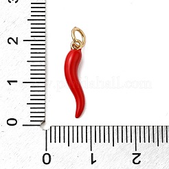 Pendentifs d'émail en laiton &nbsp;KK-P303-07A-G