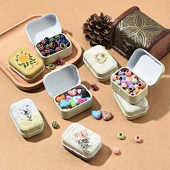 8 шт. ящики для хранения из жести с цветочным принтом&nbsp;CON-YW0001-97