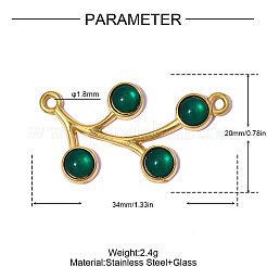 Katzenaugenanhänger aus 304 Edelstahl&nbsp;STAS-OY015-35G