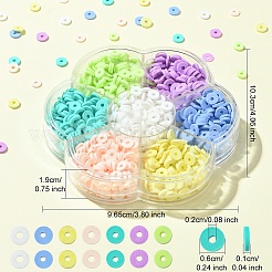 68гр 7-хцветные бусины из полимерной глины ручной работы&nbsp;CLAY-YW0002-21