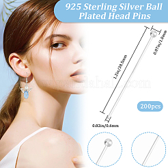 200 шт. Латунные булавки с шаровой головкой FIND-BBC0015-90B