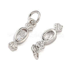 Латунные микропаве прозрачные подвески с фианитом&nbsp;KK-B170-25P