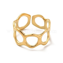 Ионное покрытие (ip) 304 нержавеющая сталь круглое кольцо обертывание открытое манжетное кольцо для женщин RJEW-E066-03G