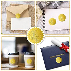 12 лист самоклеящихся наклеек с тиснением золотой фольги&nbsp;DIY-WH0451-048