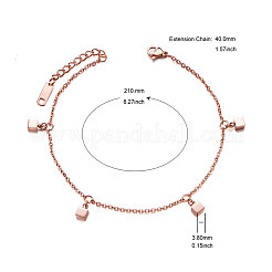 Bracelet de cheville à breloques en acier inoxydable&nbsp;JA105A
