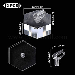 Акриловые держатели для колец&nbsp;RDIS-WH0020-02A-01