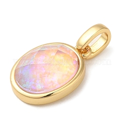 Стойка из латуни с подвесками из синтетического опала&nbsp;KK-S370-09G-01