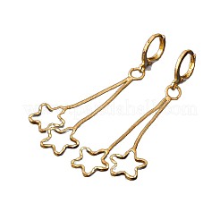 Pendientes de aro con borla de estrella de aleación para mujer&nbsp;WGF3701-01