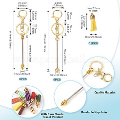 Наборы для самостоятельного изготовления брелоков из сплава и алюминиевого сплава с бусинами DIY-TA0012-43G