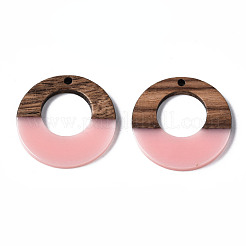 Pendentifs en résine opaque et bois de noyer&nbsp;RESI-S389-036A-C05