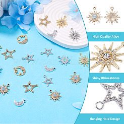 40 pendentif en alliage de strass de 8 styles.&nbsp;FIND-TA0010-80