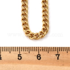 Латунная кубинская цепочка ожерелье для женщин мужчин NJEW-F337-03G-02