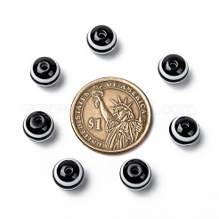 Круглые бусины полосатая смолы&nbsp;RESI-R158-10mm-11