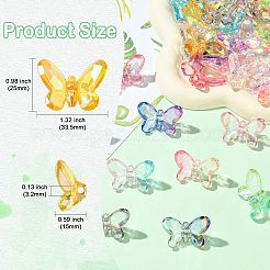 36 шт. 12 стиля гальванизированных прозрачных акриловых бусин&nbsp;PACR-CJ0001-42