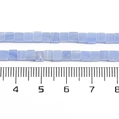 Окрашенный синтетический белый нефрит имитация голубого кружевного агата бусины нити G-B129-A02-01