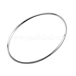 シルバーカラーメッキ仏教腕輪卸売価格  銀色のメッキ  67mm  内径：64mm&nbsp;BJEW-BB12394