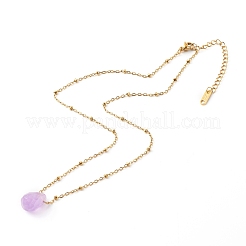 Натуральные кварцевые подвесные ожерелья NJEW-JN03472