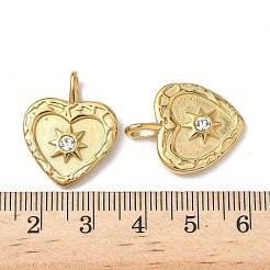 Подвески из нержавеющей стали 304 со стразами STAS-V015-07C-G