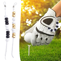 8 шт. 8 стильных пластиковых счетчика очков для гольфа с бисером AJEW-DR00002